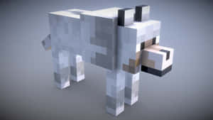 A Tamed Minecraft Wolf In Its Natural Habitat Wallpaper