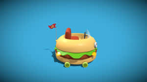 A Tasty And Delicious Krabby Patty In Bikini Bottom Wallpaper