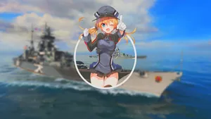 A Team Of High School Girl Sailors Working Together. Wallpaper