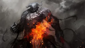 A Thrilling Battle Unfolds In The Dark War Wallpaper