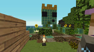 A Thriving Minecraft Slime Farm Wallpaper