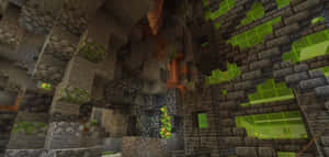 A Thriving Minecraft Slime Farm In Action Wallpaper