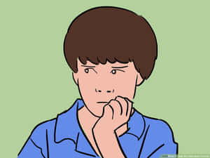 A Timid Man Reflecting His Thoughts Wallpaper