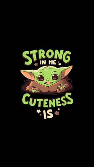 A Tiny Yet Powerful Baby Yoda Wallpaper