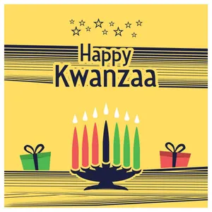 A Traditional Kwanzaa Celebration With Vivid Kinara And Colorful Fruits Wallpaper