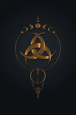 A Tranquil Pagan Landscape In The Moonlight Wallpaper