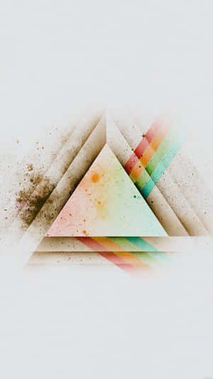 A Triangle With A Rainbow Colored Background Wallpaper