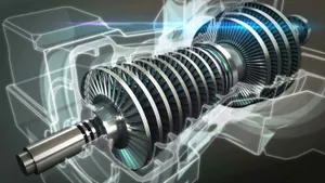 A Turbine Engine Is Shown In A 3d Image Wallpaper