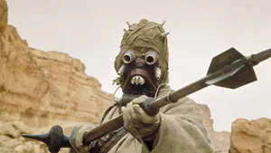 A Tusken Raider Taking Aim Wallpaper