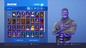 A Unique And Colorful Look With The Purple Skull Trooper Wallpaper