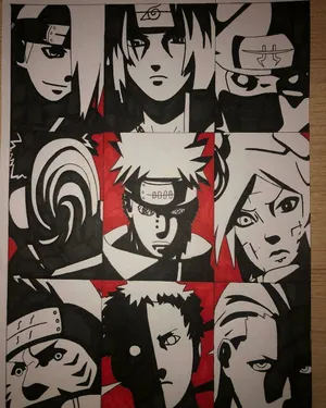 A Unique, Detailed Akatsuki Drawing Wallpaper