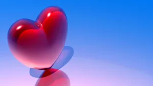 A Vibrant 3d Heart Illustration Wallpaper