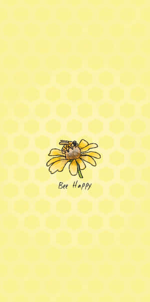 A Vibrant Aesthetic Bee On A Flower Wallpaper