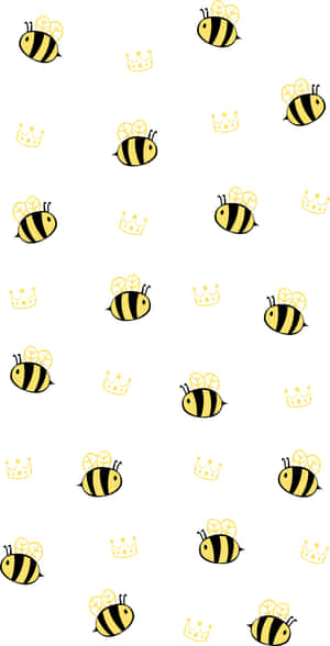 A Vibrant Aesthetic Bee On A Flower Wallpaper