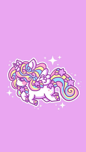 A Vibrant And Cute Kawaii Rainbow Illustration Perfect For Adding A Pop Of Colour To Any Device Wallpaper