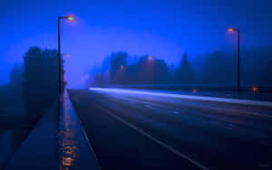 A Vibrant And Mysterious Blue Grunge Aesthetic. Wallpaper