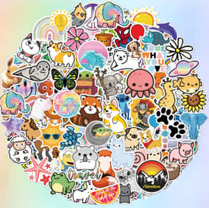 A Vibrant Collection Of Pokemon Stickers Wallpaper