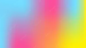 A Vibrant Color Combination Of Pink, Yellow And Blue Wallpaper