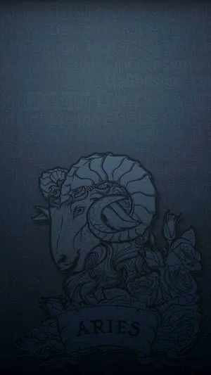 A Vibrant Display Of Aries Zodiac Sign On Iphone Wallpaper