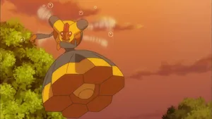 A Vibrant Display Of The Powerful Pokémon Vespiquen Wallpaper