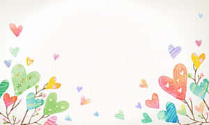A Vibrant Illustration Of A Smiling Cartoon Heart With Outstretched Arms Wallpaper