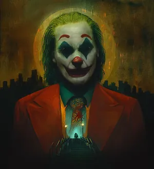 A Vibrant Joker Painting Showcasing Deep Emotion And Intensity Wallpaper