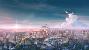 A Vibrant Landscape Of Tokyo — 4k Anime Version Wallpaper