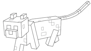 A Vibrant Minecraft Ocelot In Its Natural Habitat Wallpaper