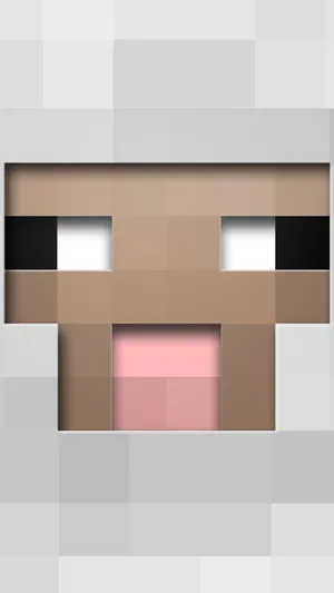 A Vibrant Minecraft Sheep Grazing In A Pixelated Meadow Wallpaper