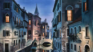 A Vibrant Painting Depicting The Beauty Of Fine Arts Wallpaper