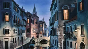 A Vibrant Painting Depicting The Beauty Of Fine Arts Wallpaper