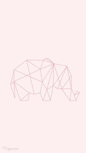 A Vibrant Pink Elephant With Abstract Pattern Wallpaper
