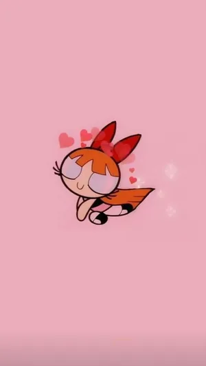 A Vibrant Red Cartoon Heart Illustration On A Pink Gradient Background Wallpaper