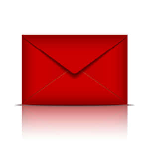 A Vibrant Red Envelope With An Intricate Golden Pattern Lying On A Wooden Table Wallpaper