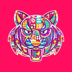 A Vibrant Roar: Psychedelic Lion Art Wallpaper