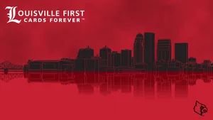A Vibrant Sunset Over Louisville Skyline Wallpaper
