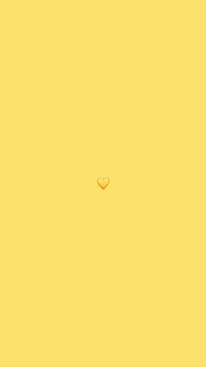 A Vibrant Yellow Heart Wallpaper