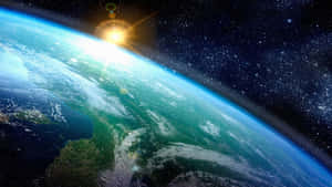 A View Of Earth From Outer Space Wallpaper