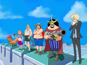 A View Of Enies Lobby In The East Blue Wallpaper