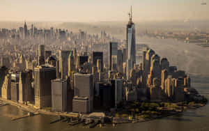 A View Of The City From The Air Wallpaper