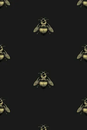 A Vintage Bee Flying Through A Colorful Field Of Daisies Wallpaper