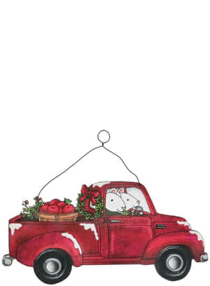 A Vintage Truck Awaits Its Christmas Cargo Wallpaper