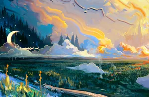 A Visit To A Colorful Abstract World Wallpaper