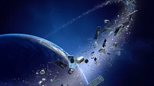 A Visualization Of Space Debris Orbiting Earth Wallpaper