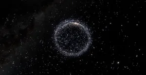 A Visualization Of Space Debris Surrounding Earth Wallpaper