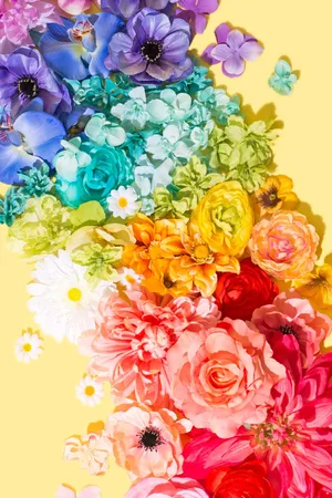 A Vivid Display Of Beautiful, Colorful Flowers Perfect For Your Iphone. Wallpaper