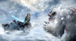 A Wampa Roams The Frozen Tundra Wallpaper