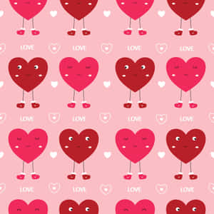 A Whimsical Collection Of Cute Hearts Wallpaper