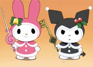 A Whimsical Kuromi Christmas Wallpaper