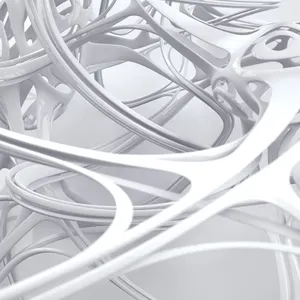 A White Abstract Design With Many Different Shapes Wallpaper